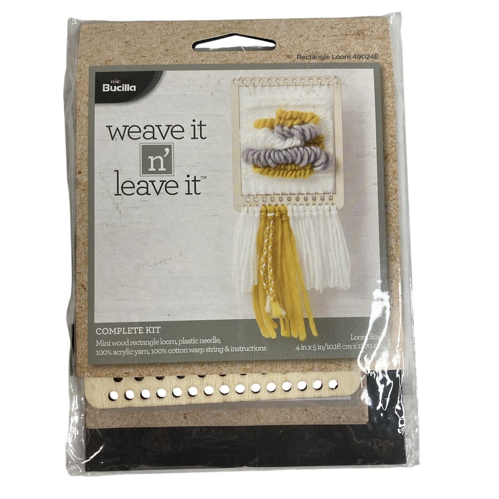 Bucilla Weave It Leave It Kit Rectangle Loom 49024E 4" x 5"
